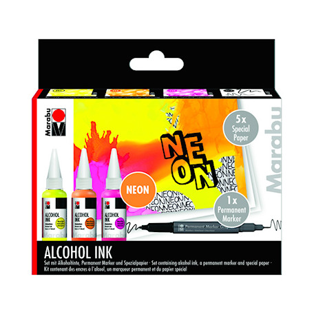 Tusze alkoholowe Neon Alkohol Ink Marabu, 3 x 20 ml