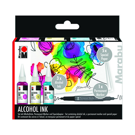 Tusze alkoholowe Flower Alkohol Ink Marabu, 3 x 20 ml