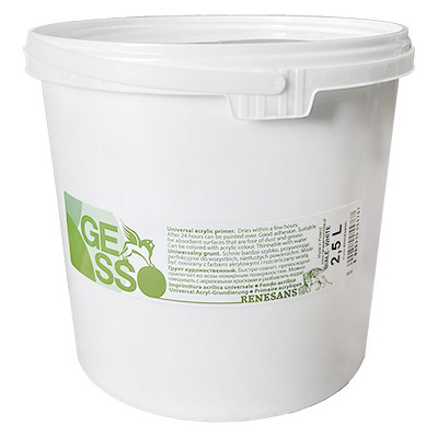 Grunt gesso, uniwersalny podkład malarski, Renesans 2.5 l