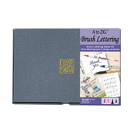 Brush Lettering Starter Kit, zeszyt ćwiczeń, Kuretake