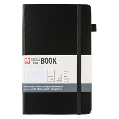 Szkicownik Squared Book Sakura, 13 x 21 cm / Black