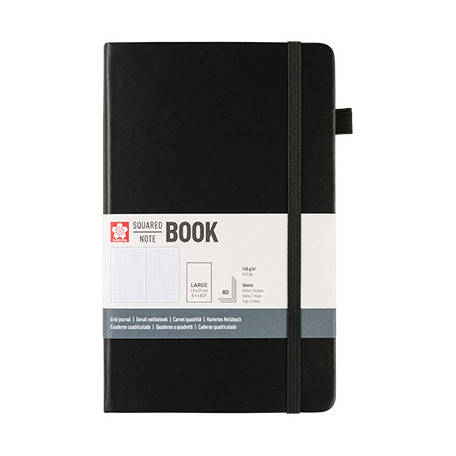 Szkicownik Squared Book Sakura, 13 x 21 cm / Black