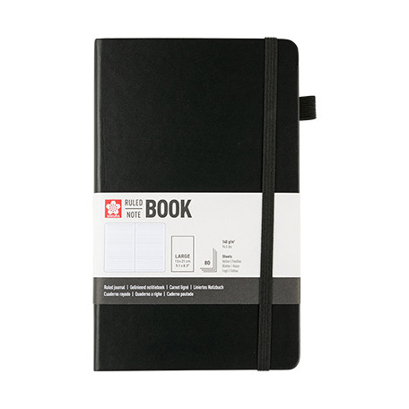 Szkicownik Ruled Book Sakura, 13 x 21 cm / Black