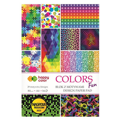 Blok z motywami - Colors Fun, Happy Color, A4