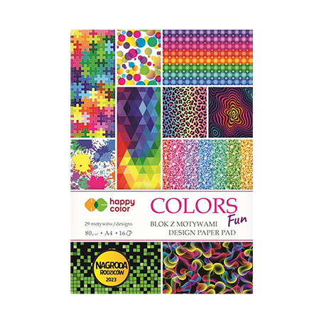 Blok z motywami - Colors Fun, Happy Color, A4
