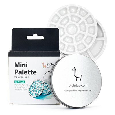 Porcelanowa paleta Mini Travel Set Etchr Lab, 19 komór
