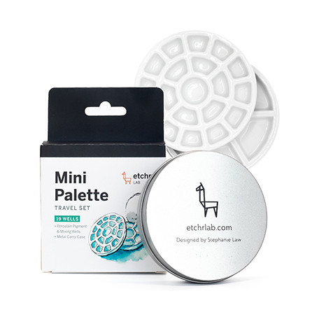 Porcelanowa paleta Mini Palette Travel Set Etchrlab, 19 komór