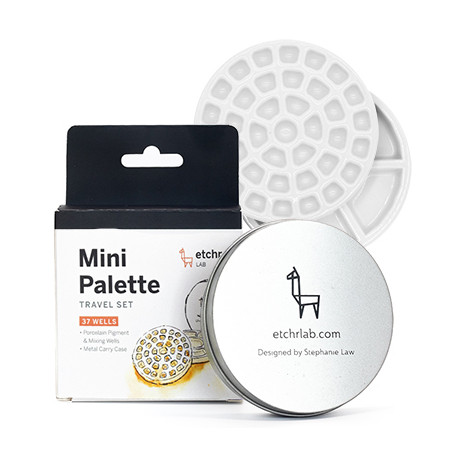 Porcelanowa paleta Mini Palette Travel Set Etchr Lab, 37 komór
