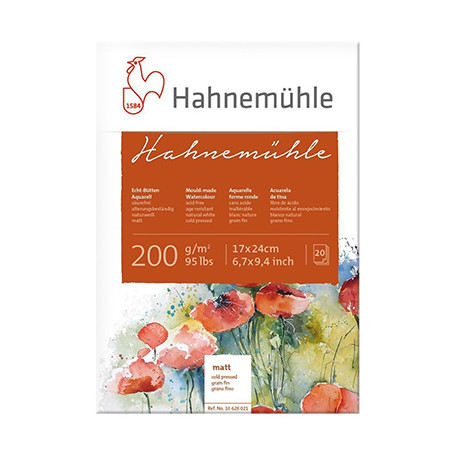 Blok akwarelowy Hahnemuhle Matt CP 17 x 24 cm, 200 g/m2