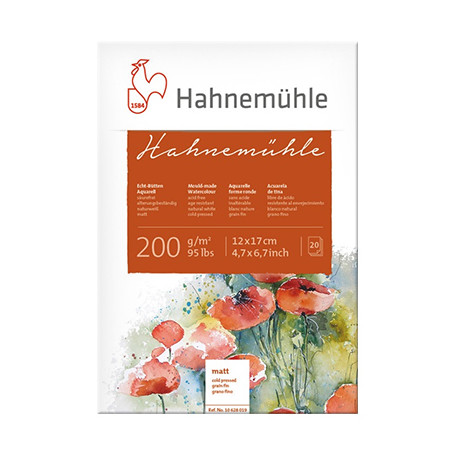 Blok akwarelowy Hahnemuhle Matt CP 12 x 17 cm, 200 g/m2