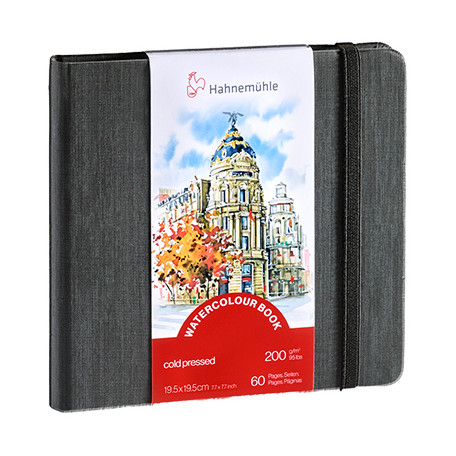 Watercolour Book Hahnemuhle 19 x 19 cm, 30 ark. 200 g/m²