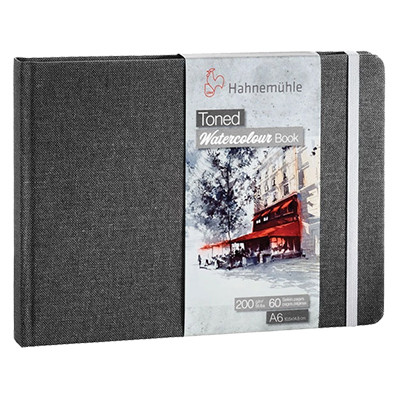 Toned Grey Watercolur Book Hahnemuhle, twarda oprawa, A6