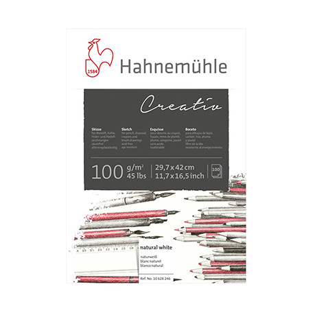 Blok Creativ Hahnemuhle,100 g/m², 100 ark. A3