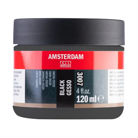 Gesso czarne Amsterdam, black gesso 120 ml