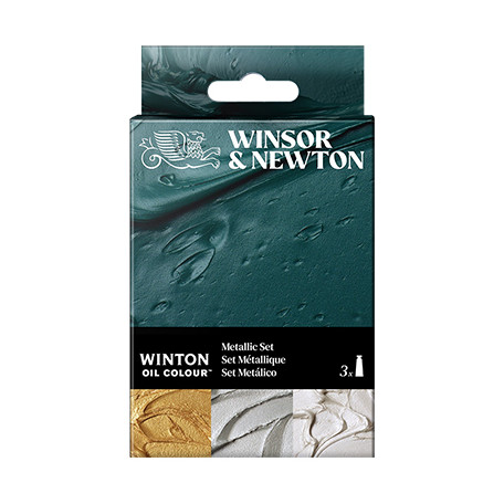 Metallic Set, farby olejne Winton W&N 3 x 37 ml