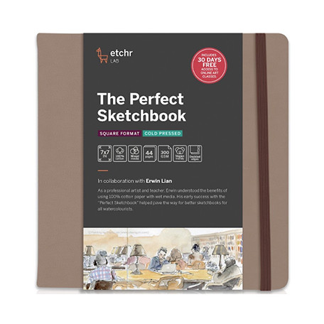 Szkicownik The Perfect Sketchbook Etchr, 300 g/m, 18x18 cm