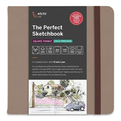 Szkicownik The Perfect Sketchbook Etchr, 300 g/m, 13 x 13 cm