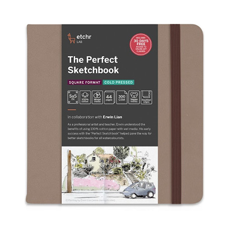 Szkicownik The Perfect Sketchbook Etchr, 300 g/m, 13 x 13 cm