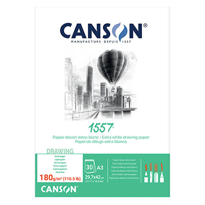 Blok rysunkowy Canson 1557, 30 kartek A3, 180g