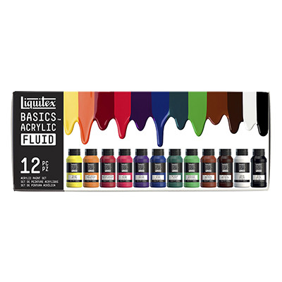 Basics Acrylic Fluid Liquitex 12 x 118 ml