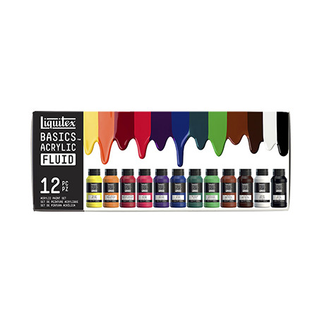 Basics Acrylic Fluid Liquitex 12 x 118 ml