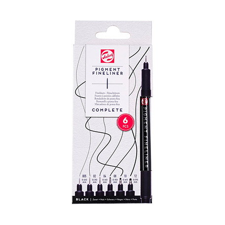 Zestaw cienkopisów Pigment Fineliner Talens, 6 sztuk