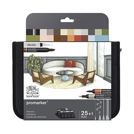 Interiors, pisaki Winsor & Newton 24+1 szt.