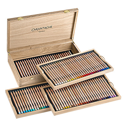 Kredki Luminance 6901, Caran d'Ache, 100 kolorów, drewniana kaseta