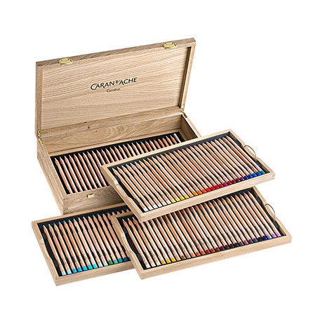 Kredki Luminance 6901, Caran d'Ache, 100 kolorów, drewniana kaseta