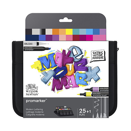 Modern Lettering, pisaki Winsor & Newton 25+1 szt.