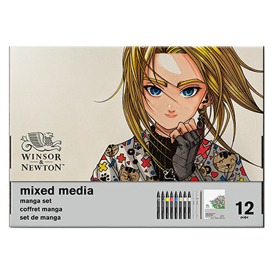 Zestaw artystyczny Mixed Media Manga Set W&N, 12 elem.