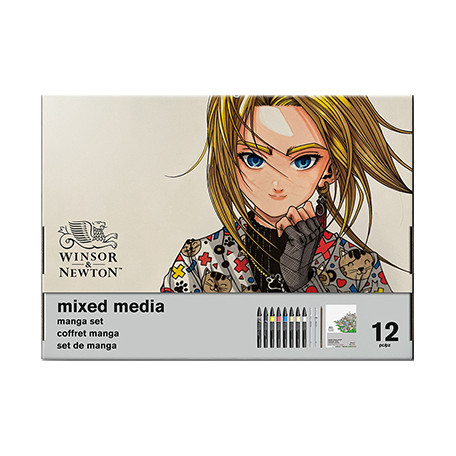 Zestaw artystyczny Mixed Media Manga Set W&N, 12 elem.