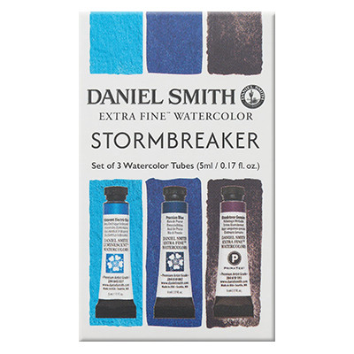 Stormbreaker, akwarele Daniel Smith tubki 3 x 5 ml