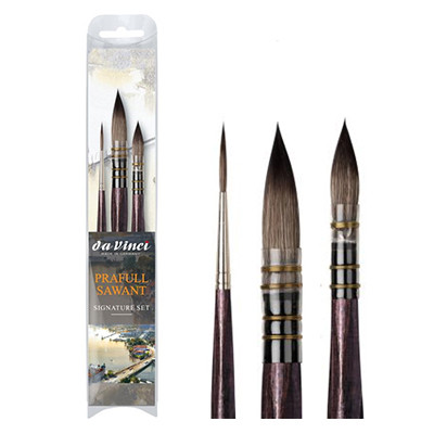 Zestaw pędzli syntetycznych da Vinci Signature Set, 3 sztuki