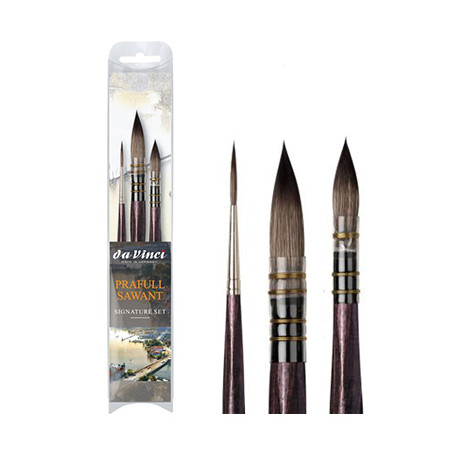 Zestaw pędzli syntetycznych da Vinci Signature Set, 3 sztuki