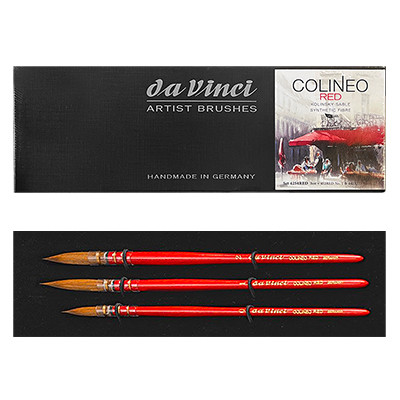 Zestaw pędzli Colineo RED da Vinci, 3 sztuki