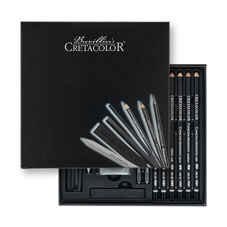 Zestaw szkicowy Black Box Cretacolor, 20 elem.