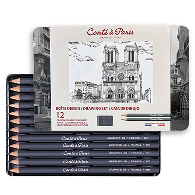 Zestaw ołówków grafitowych Conte, 12 elementów