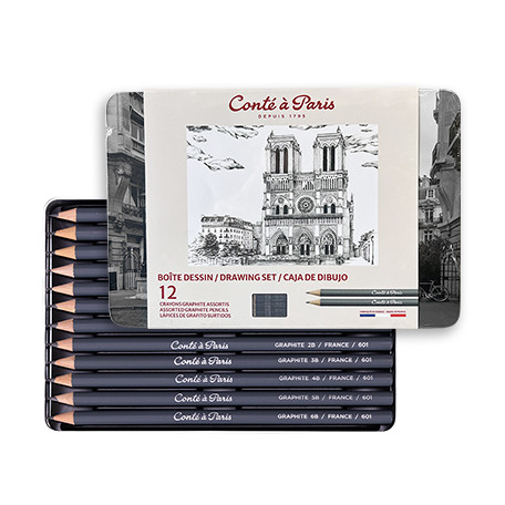 Zestaw ołówków grafitowych Conte, 12 elementów