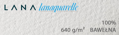 Papier do akwareli Lanaquarelle CP, 640g/m² 56 x 76 cm, 10 ark.