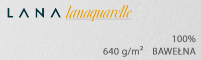 Papier do akwareli Lanaquarelle HP, 640 g/m² 56 x 76 cm, 5 ark.