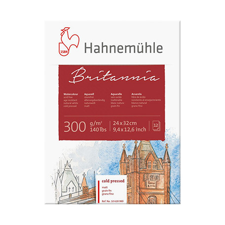 Blok akwarelowy Britannia Hahnemühle CP 24 x 32 cm, 300 g/m2