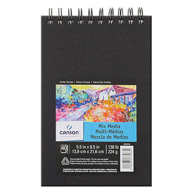 Blok Canson ART BOOK Mix Media, spirala, 40 ark. A5