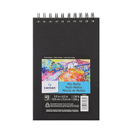 Blok Canson ART BOOK Mix Media, spirala, 40 ark. A5