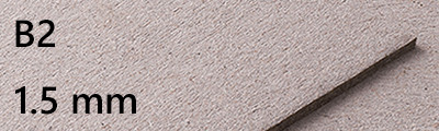 Tektura introligatorska szara 1.5 mm B2, 10 arkuszy