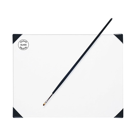 Paleta malarska szklana Posh, transparentna 23 x 30 cm