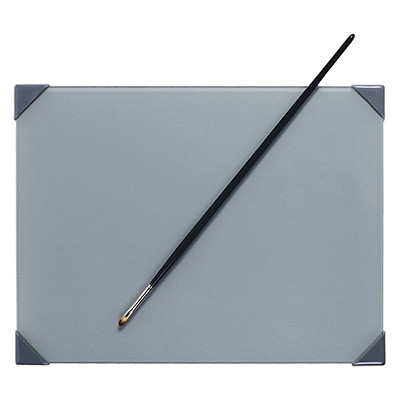 Paleta malarska szklana POSH, szara, 23 x 30 cm