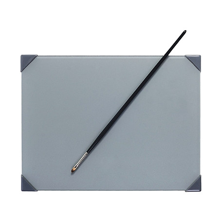 Paleta malarska szklana POSH, szara, 23 x 30 cm