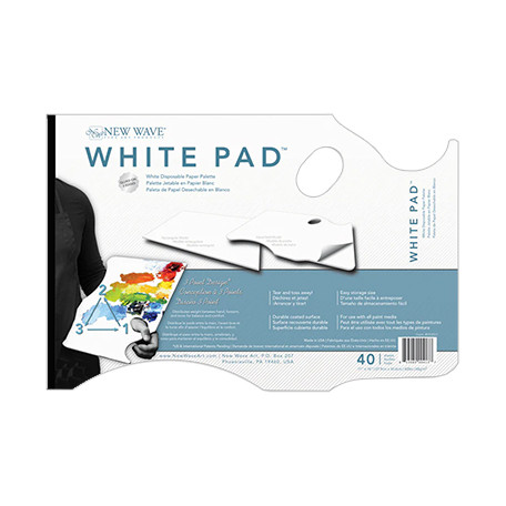 White Pad Hand Held, paleta malarska papierowa 50 ark.