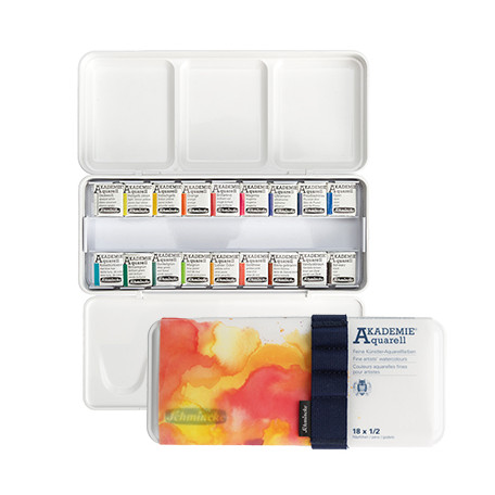 Komplet akwareli Akademie Schmincke 18 półkostek